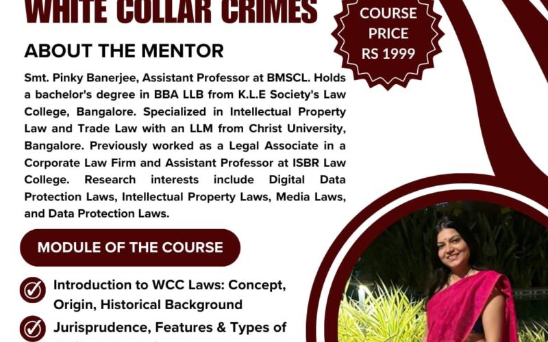 4 Week Live Course on White Collar Crimes