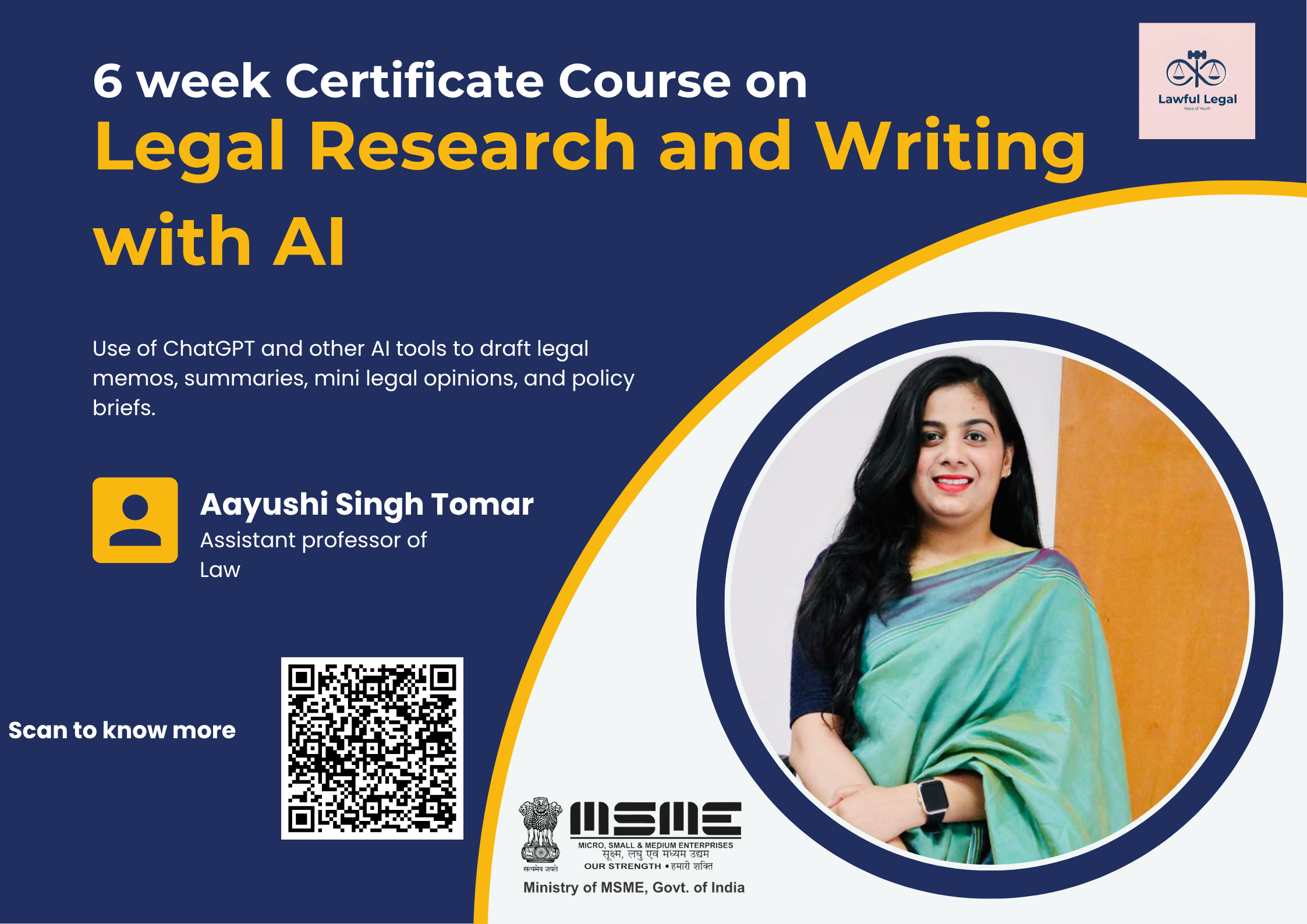 6-week Certificate Course on Legal Research and Writing with AI (2nd edition) : Enroll by July 4