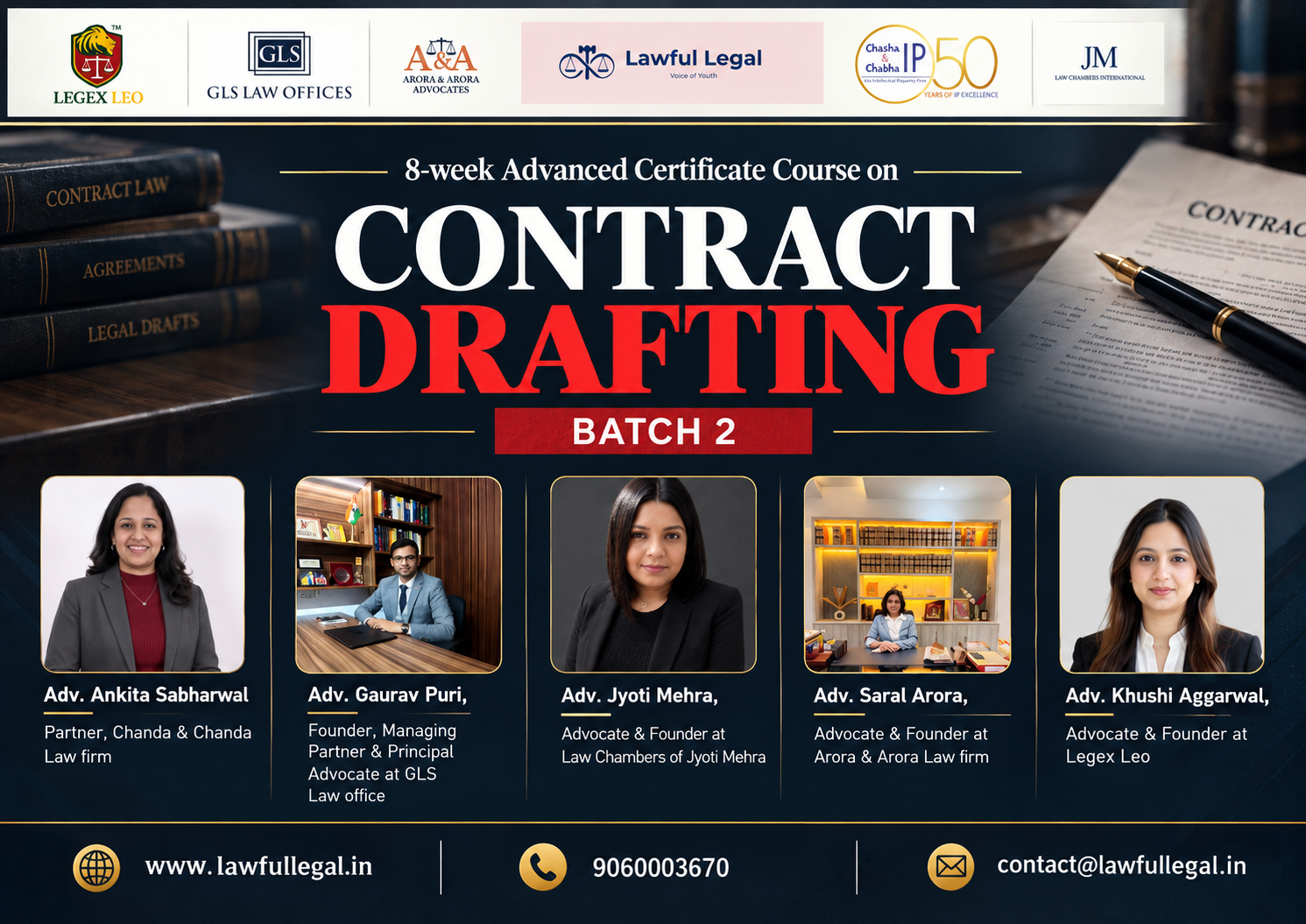 Build Practical Contract Drafting Skills | Learn from 4 Founders & 1 Partner | Enrolment Open Till 23 October